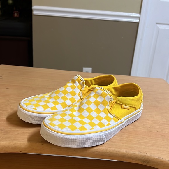 Vans Yellow check Slip on Sneakers women 7 - Picture 9 of 9